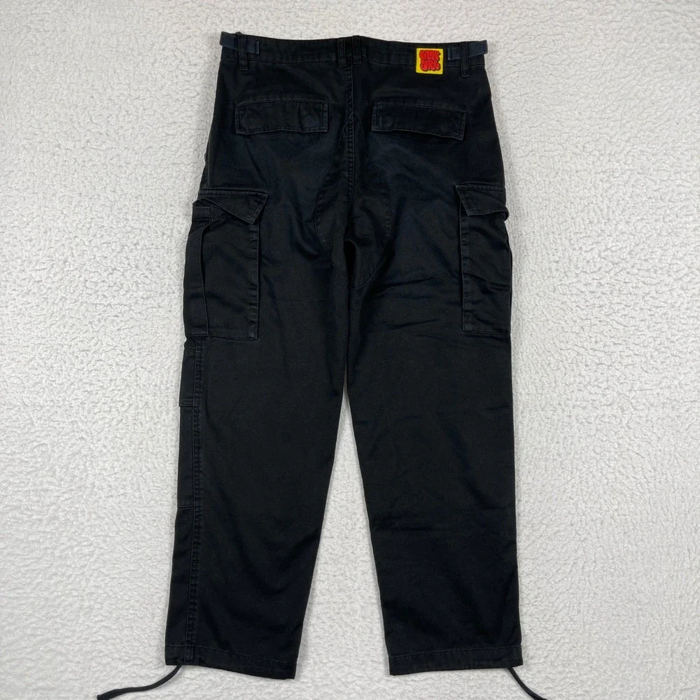 Empyre Cargo Pants Mens 28 Black Relaxed Fit Utility Streetwear Grunge Skate